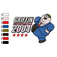 The Presiden Peter Griffin Girl Embroidery Design